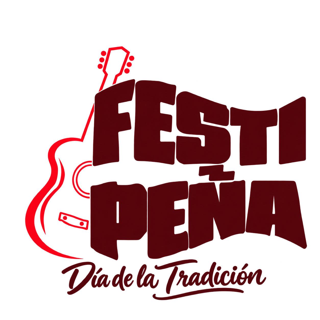 Logo de Festi Peña con guitarra